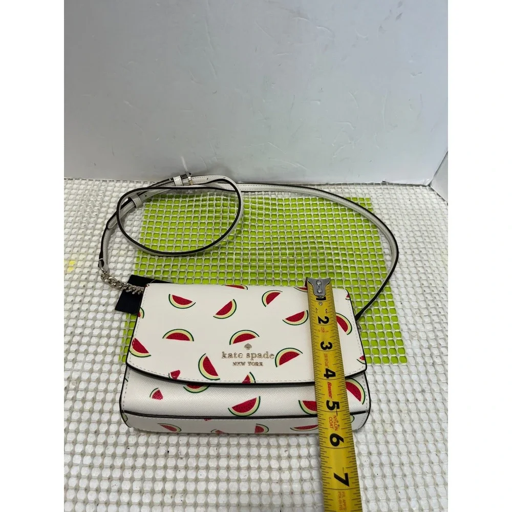 Kate Spade Staci Small Flap Crossbody Watermelon Cream Multi KB557 NEW